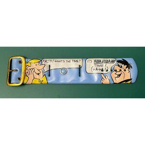 Vintage The Flintstones 1974 Hanna Barbera Blue Character Watch Band Vogue C37